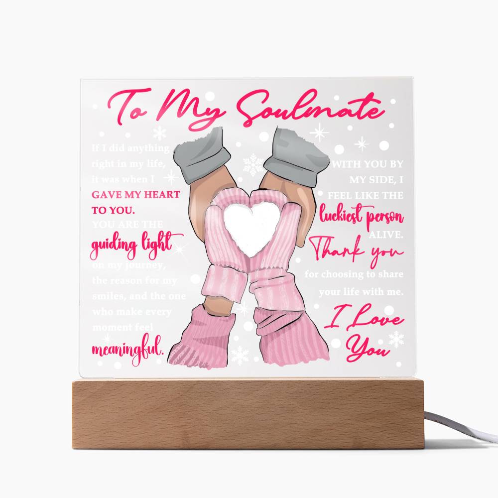 By My Side - Christmas-Themed Acrylic Display Centerpiece For Soulmate