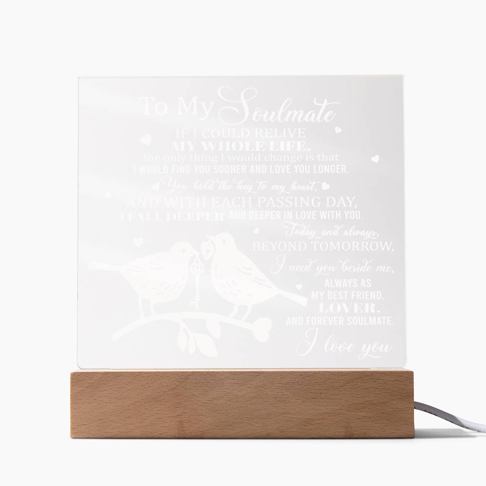 Key To My Heart - Acrylic Display Centerpiece For Soulmate