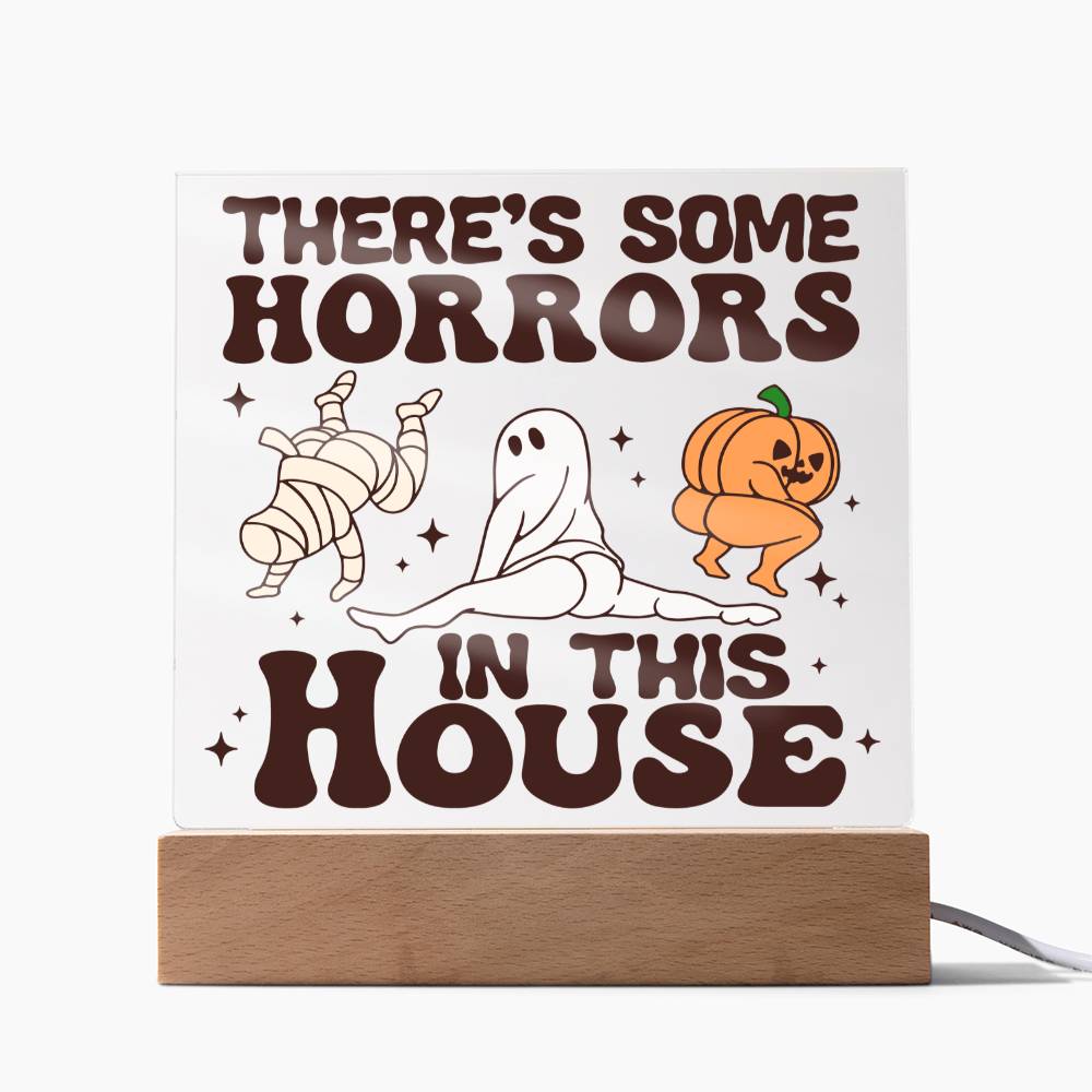 There's Some Horrors In This House - Halloween-Themed Acrylic Display Centerpiece