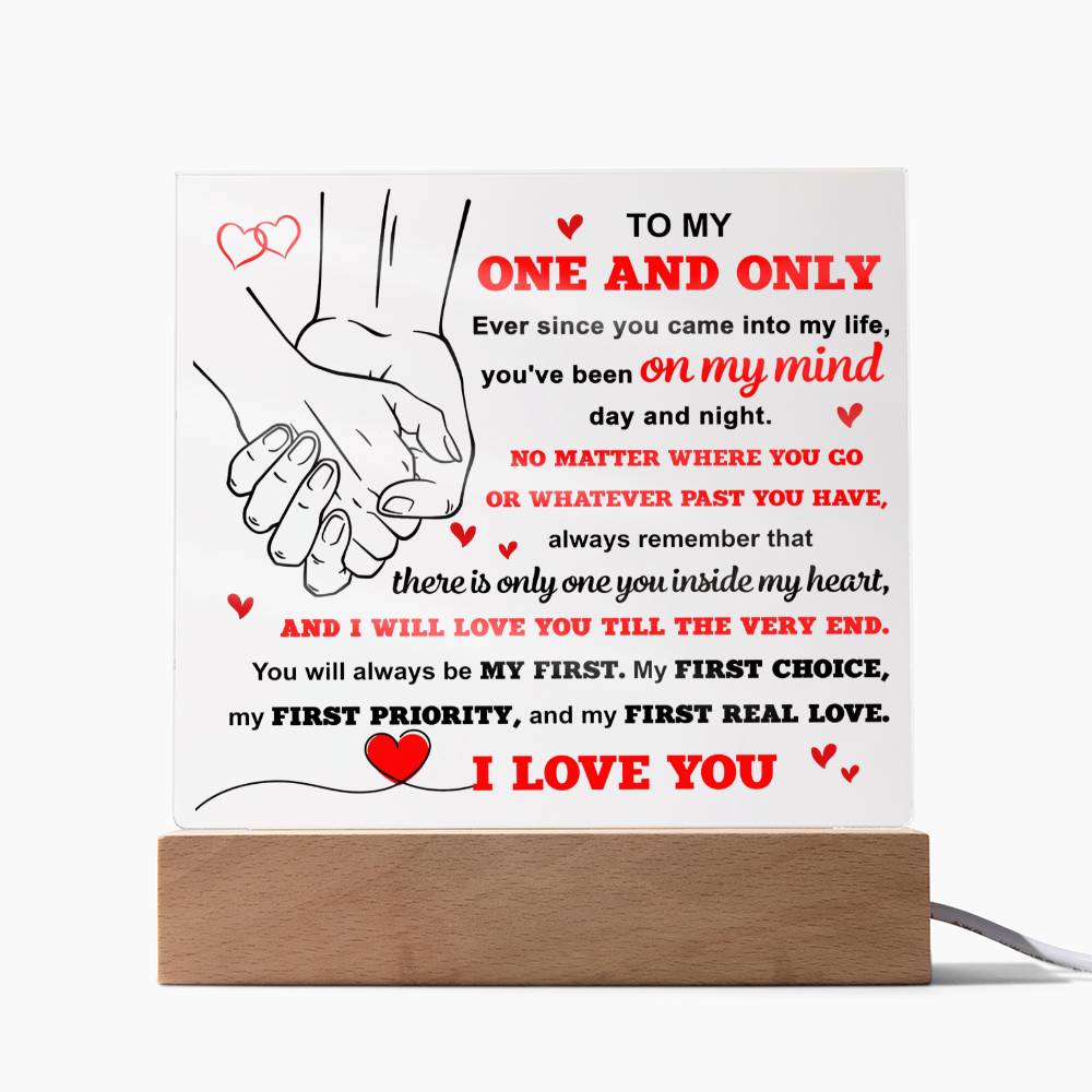 My First Real Love - Acrylic Display Centerpiece For Soulmate