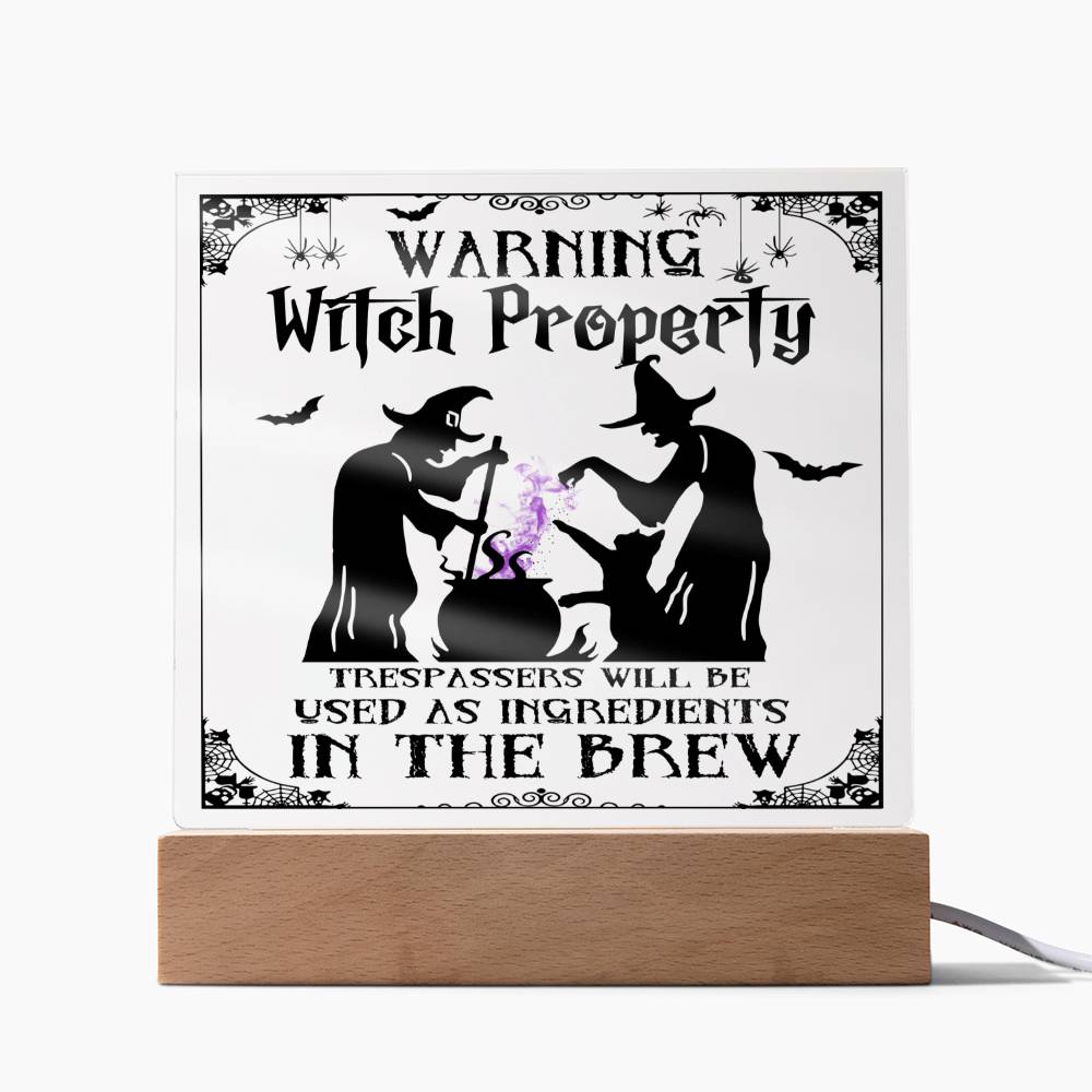 Witch Property - Halloween-Themed Acrylic Display Centerpiece