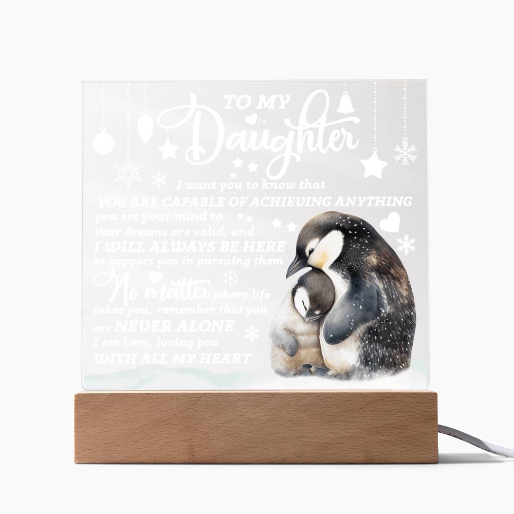 Loving You With All My Heart - Christmas-Themed Acrylic Display Centerpiece For Your Daughter