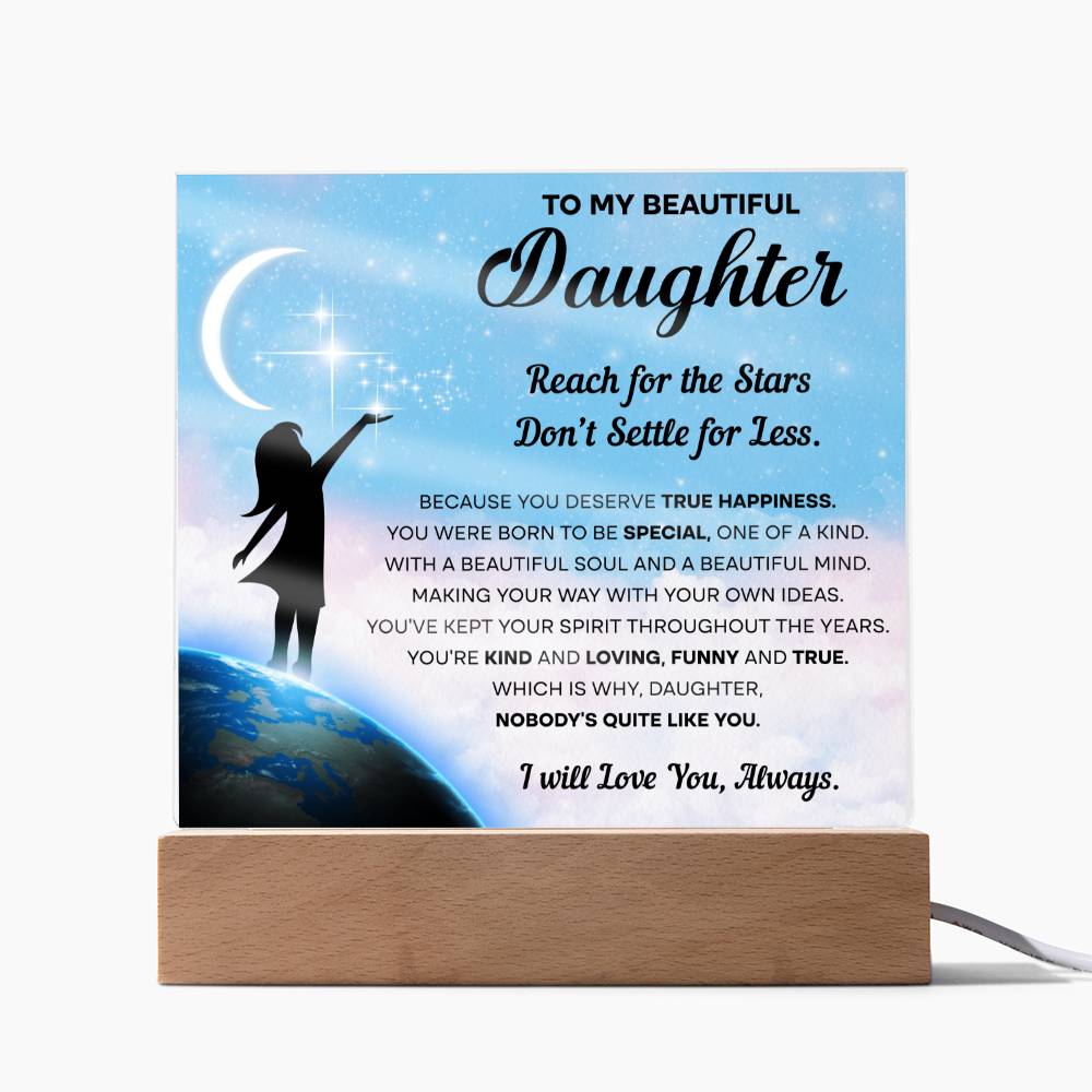 Reach For The Stars - Acrylic Display Centerpiece For Daughter