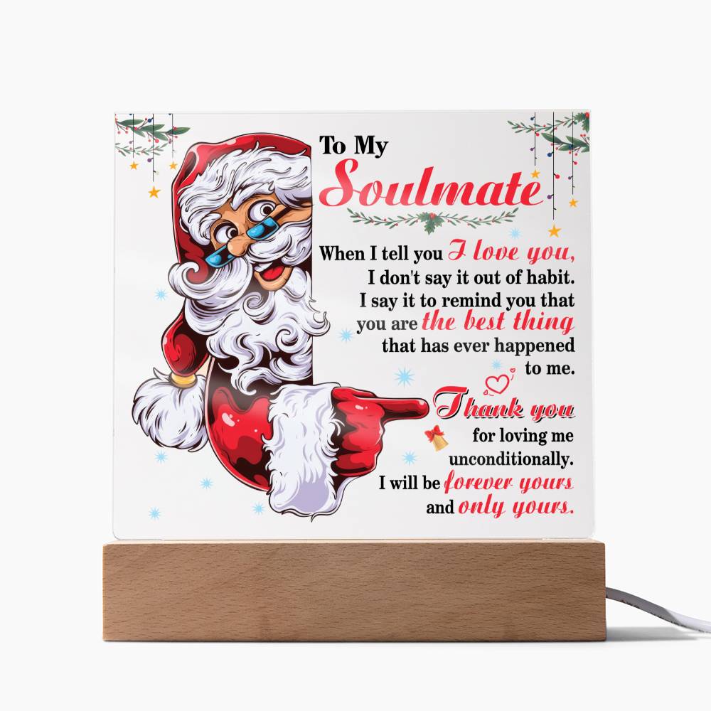 Forever Yours - Christmas-Themed Acrylic Display Centerpiece For Soulmate