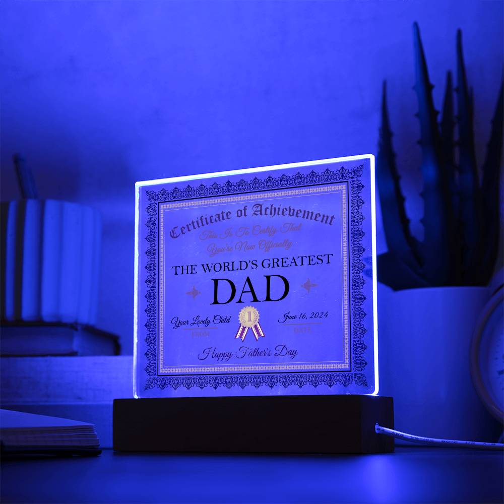 World's Greatest Dad - Acrylic Display Centerpiece For Dad