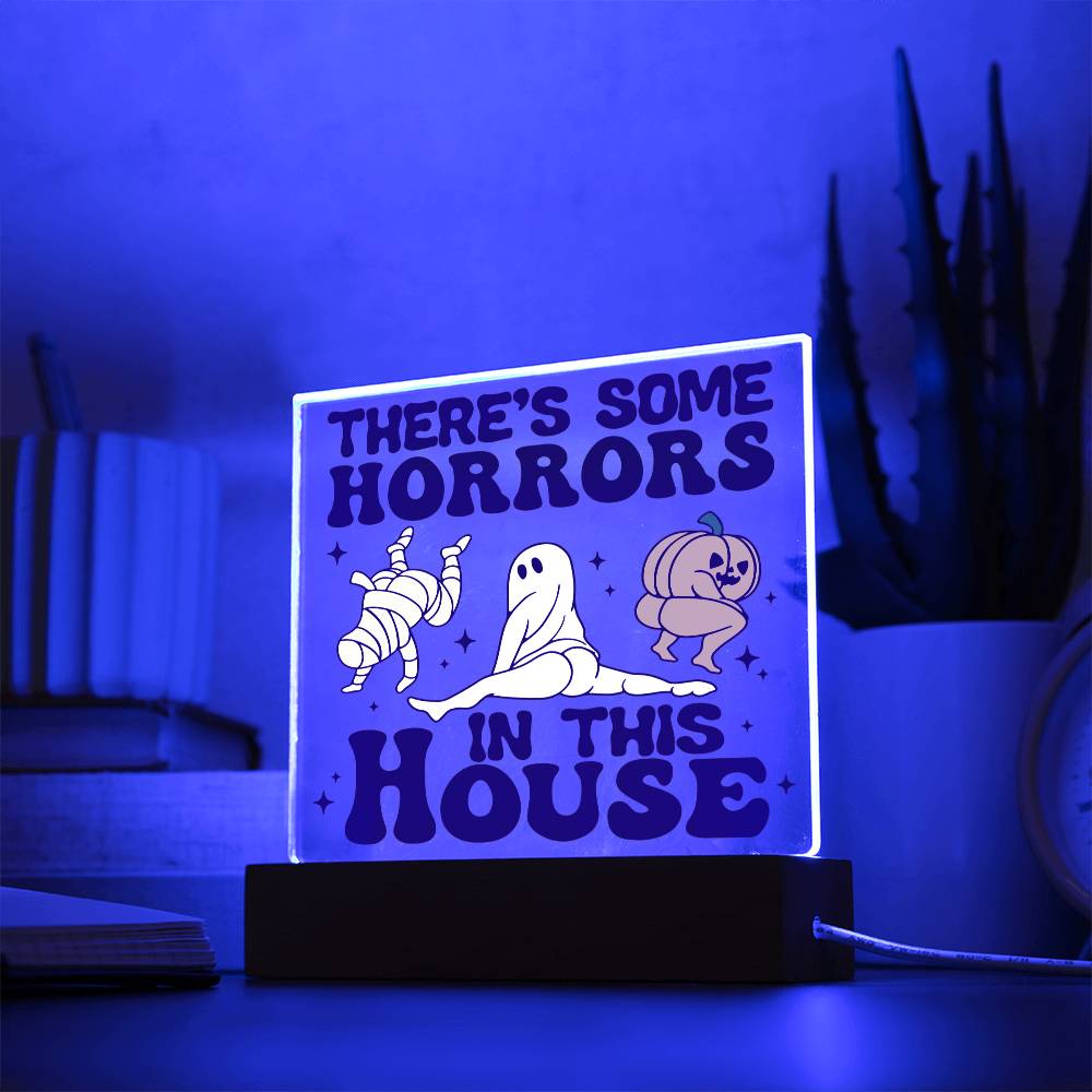 There's Some Horrors In This House - Halloween-Themed Acrylic Display Centerpiece