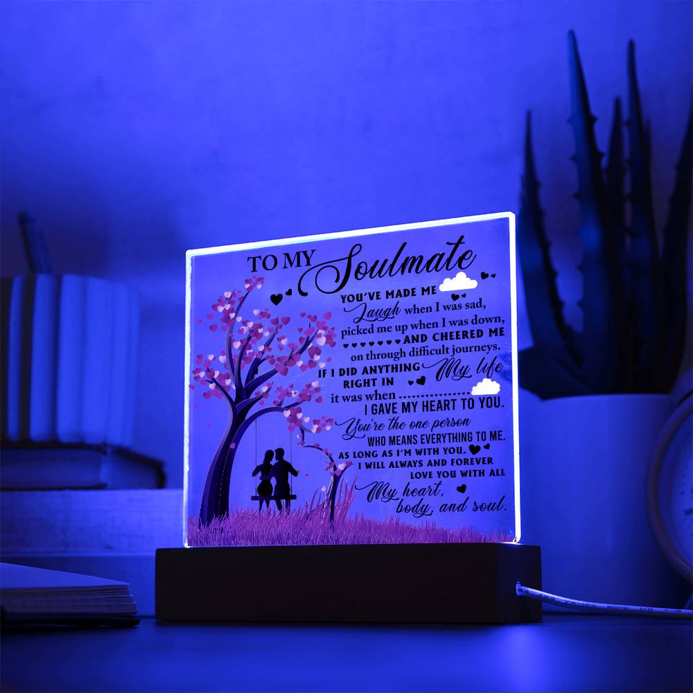As Long As I'm With You - Acrylic Display Centerpiece For Soulmate