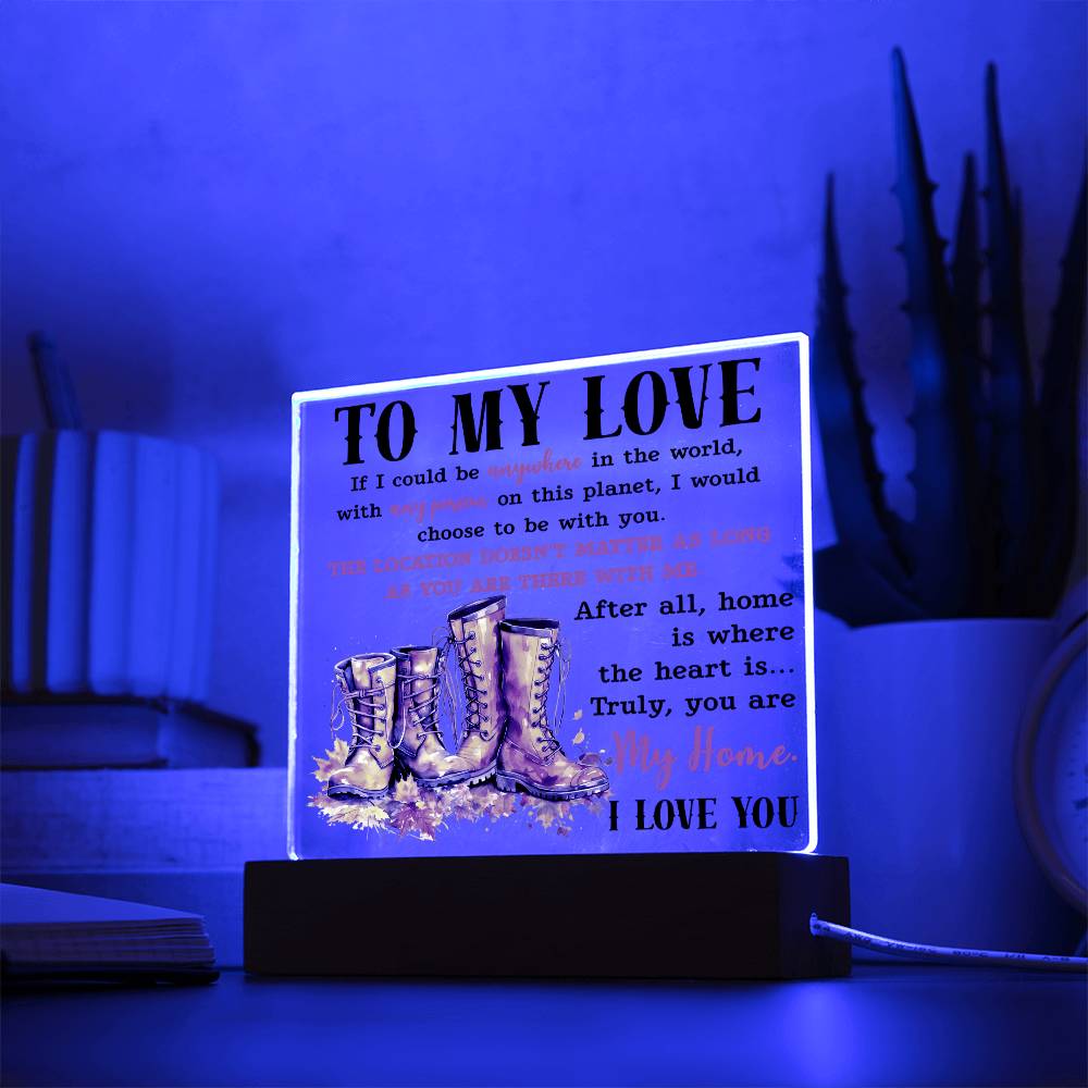 My Love My Home - Thanksgiving-Themed Acrylic Display Centerpiece For Your Love