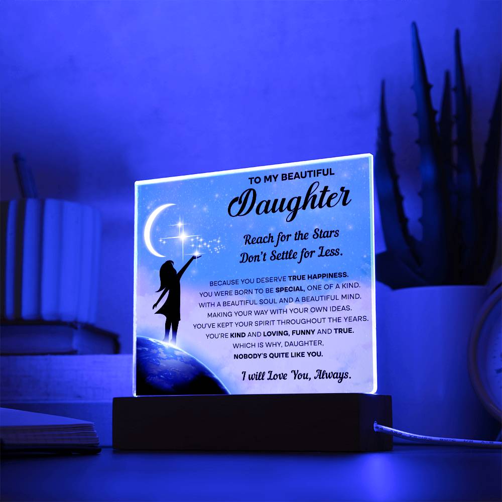 Reach For The Stars - Acrylic Display Centerpiece For Daughter