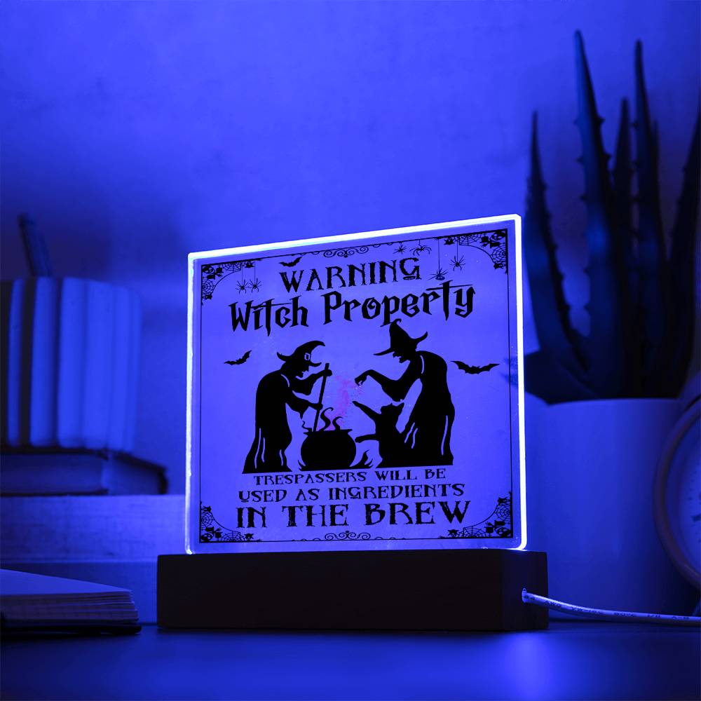 Witch Property - Halloween-Themed Acrylic Display Centerpiece