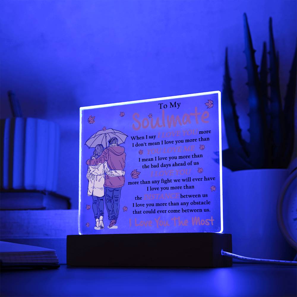 Love You Most - Thanksgiving-Themed Acrylic Display Centerpiece For Soulmate