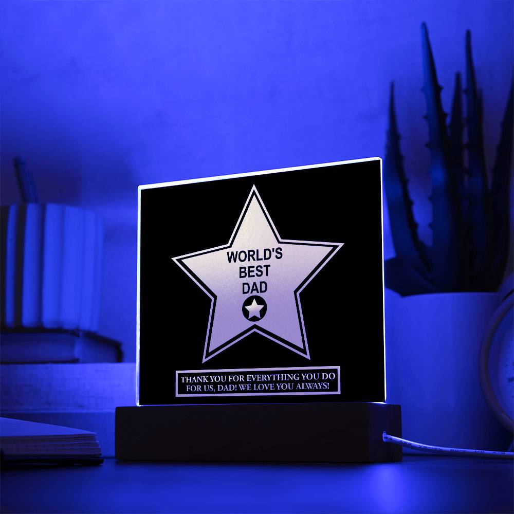 Walk Of Fame - Acrylic Display Centerpiece For Dad