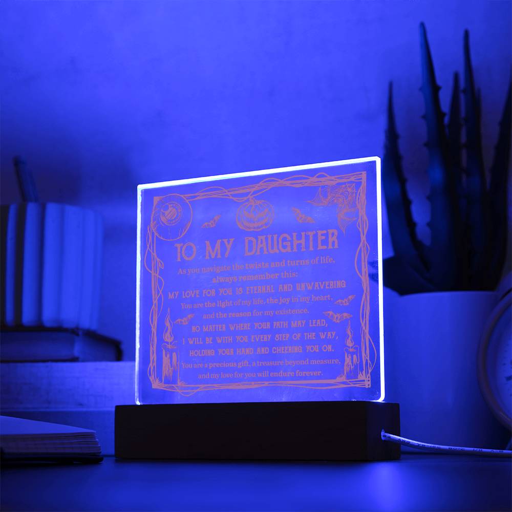 Through The Twists And Turns Of Life - Halloween-Themed Acrylic Display Centerpiece For Daughter