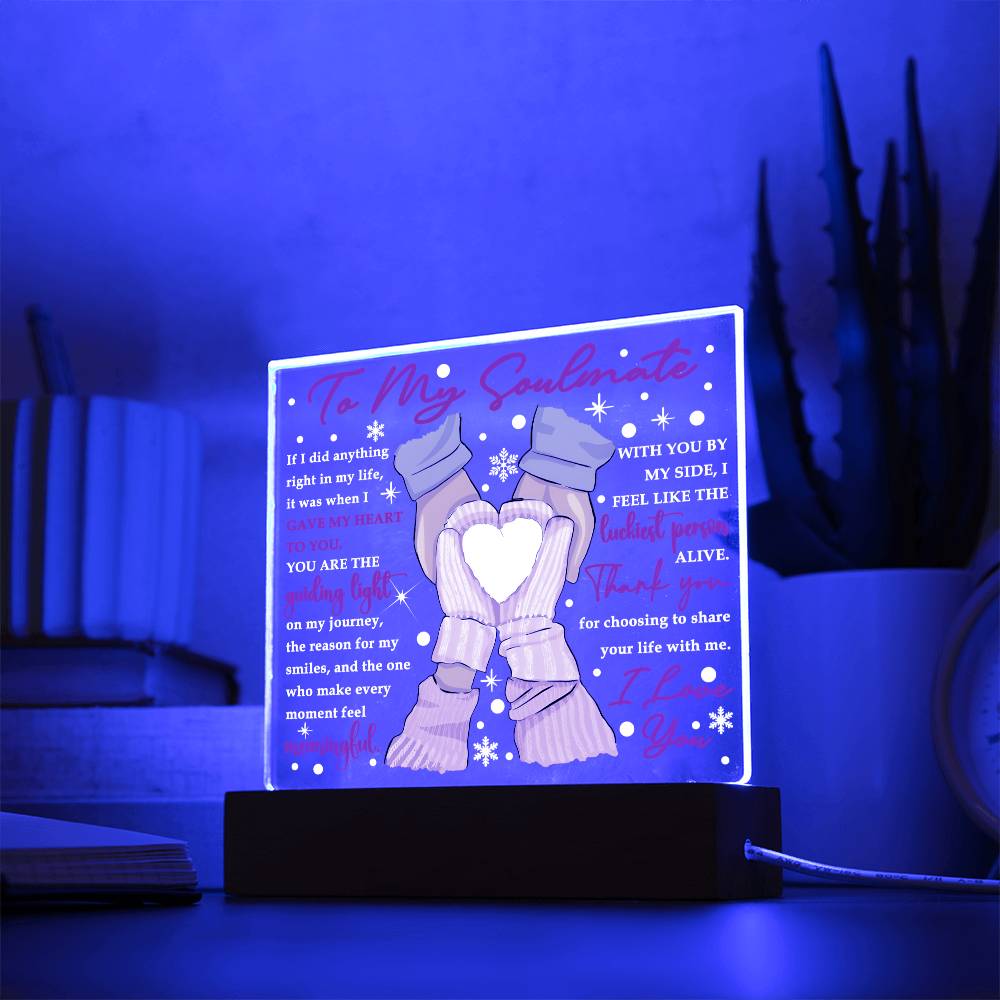 By My Side - Christmas-Themed Acrylic Display Centerpiece For Soulmate