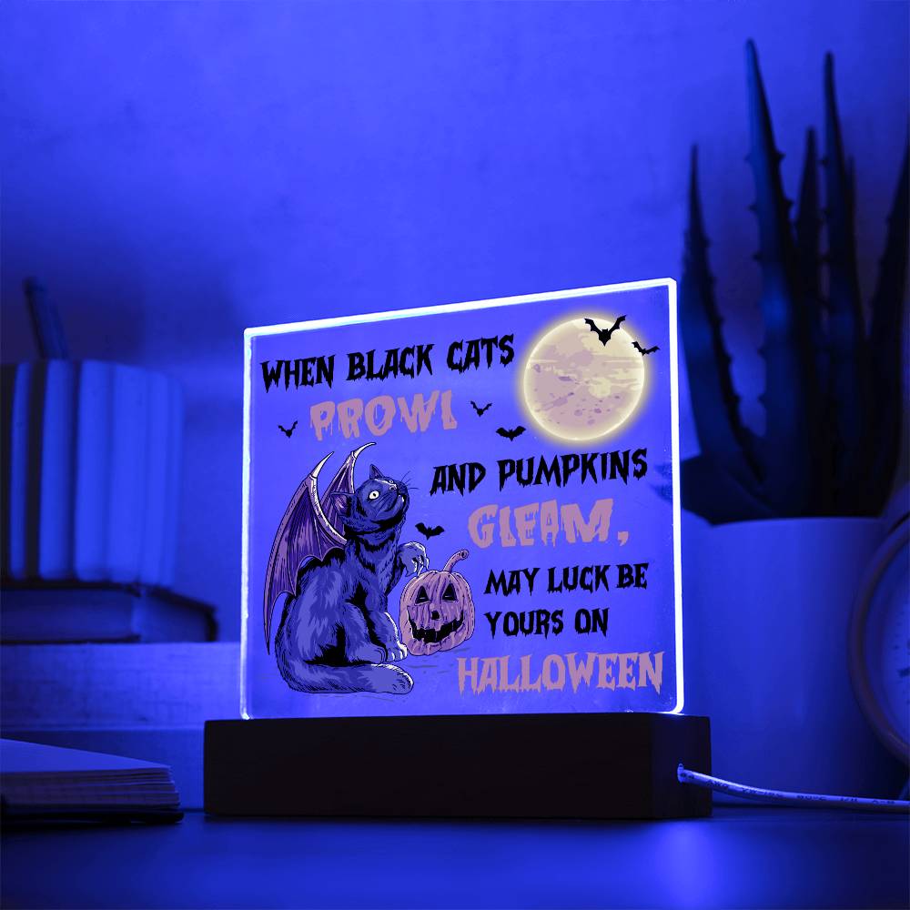 Pumpkins Gleam - Halloween-Themed Acrylic Display Centerpiece