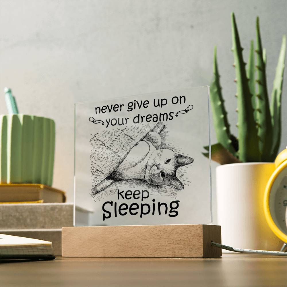 Keep Sleeping - Funny Acrylic Display Centerpiece