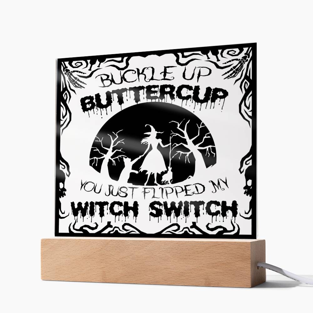 Witch Switch - Halloween-Themed Acrylic Display Centerpiece