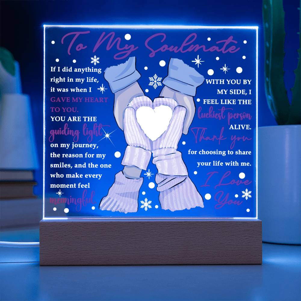 By My Side - Christmas-Themed Acrylic Display Centerpiece For Soulmate