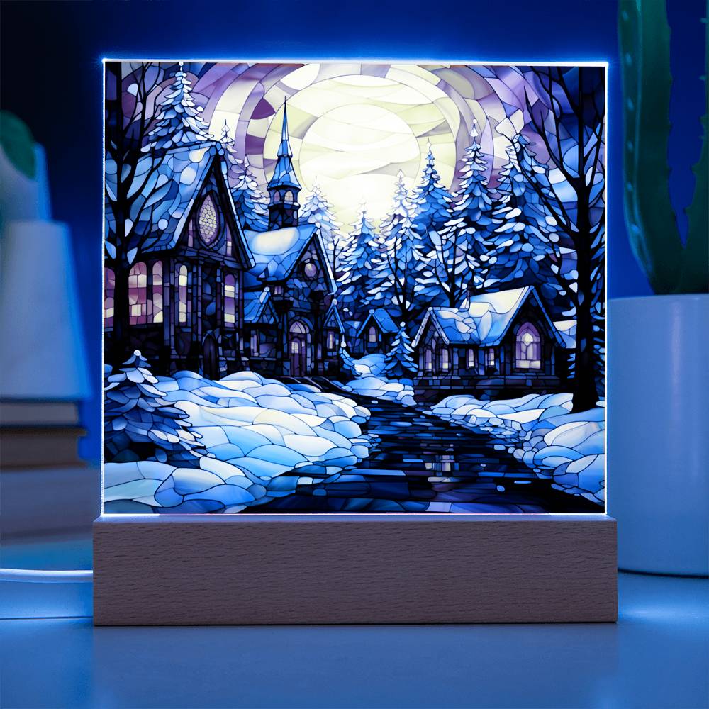 Christmas Village - Christmas-Themed Acrylic Display Centerpiece