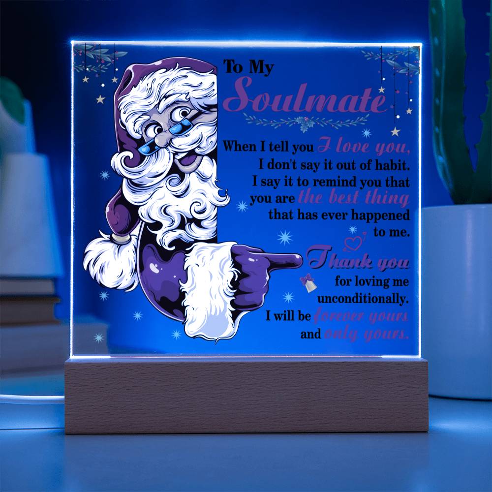 Forever Yours - Christmas-Themed Acrylic Display Centerpiece For Soulmate