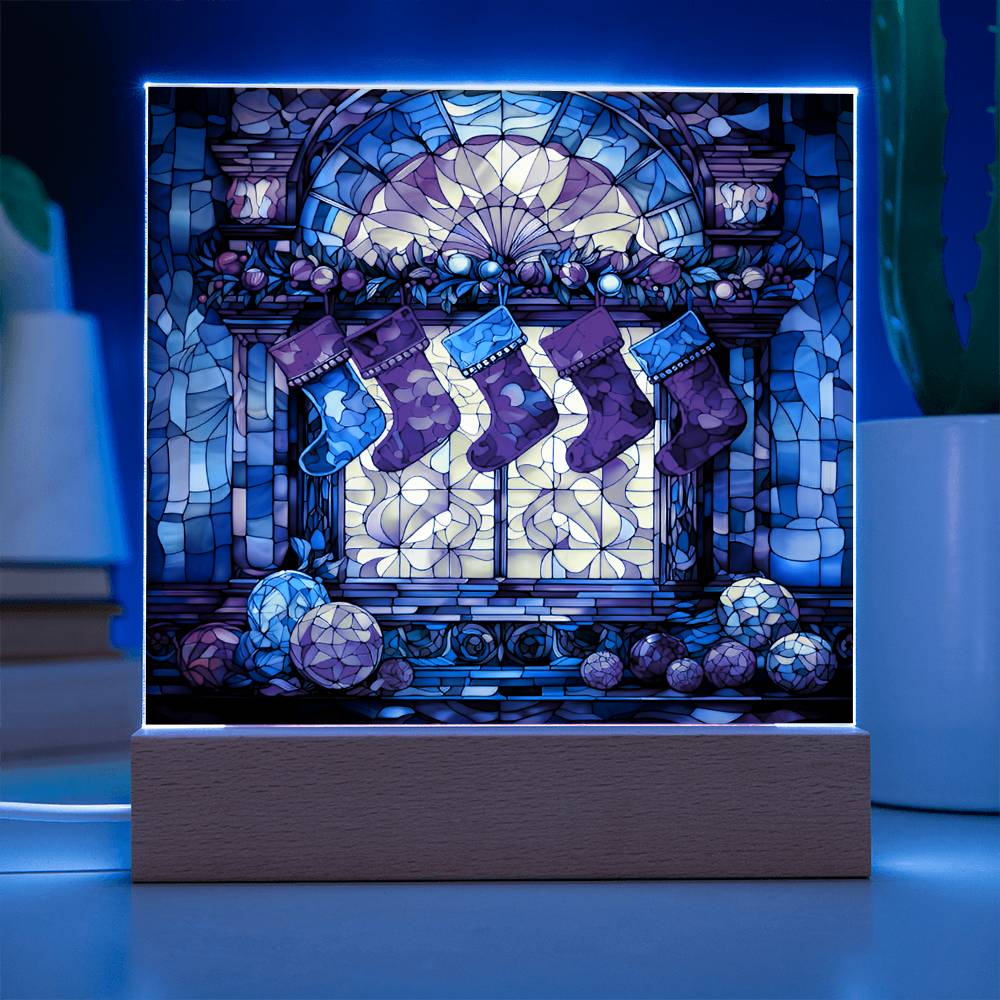 Festive Mantel - Christmas-Themed Acrylic Display Centerpiece