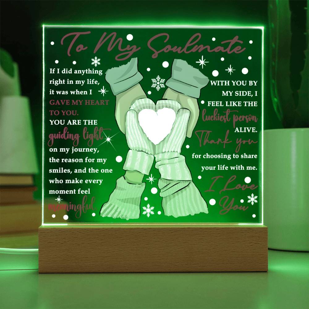 By My Side - Christmas-Themed Acrylic Display Centerpiece For Soulmate