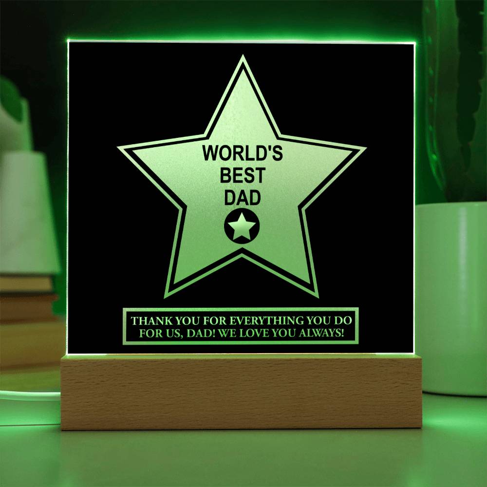 Walk Of Fame - Acrylic Display Centerpiece For Dad