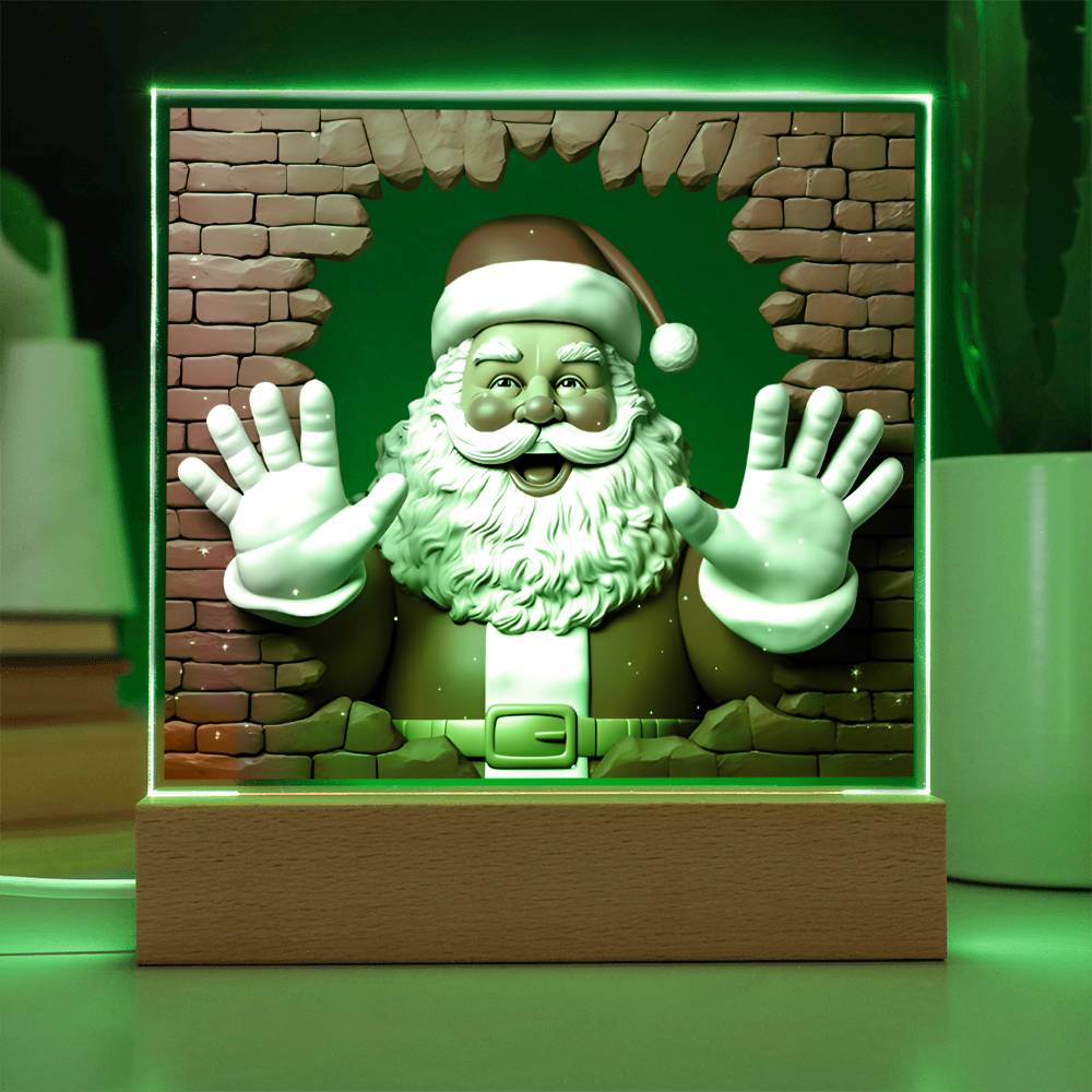 Santa's Surprise - Christmas-Themed Acrylic Display Centerpiece