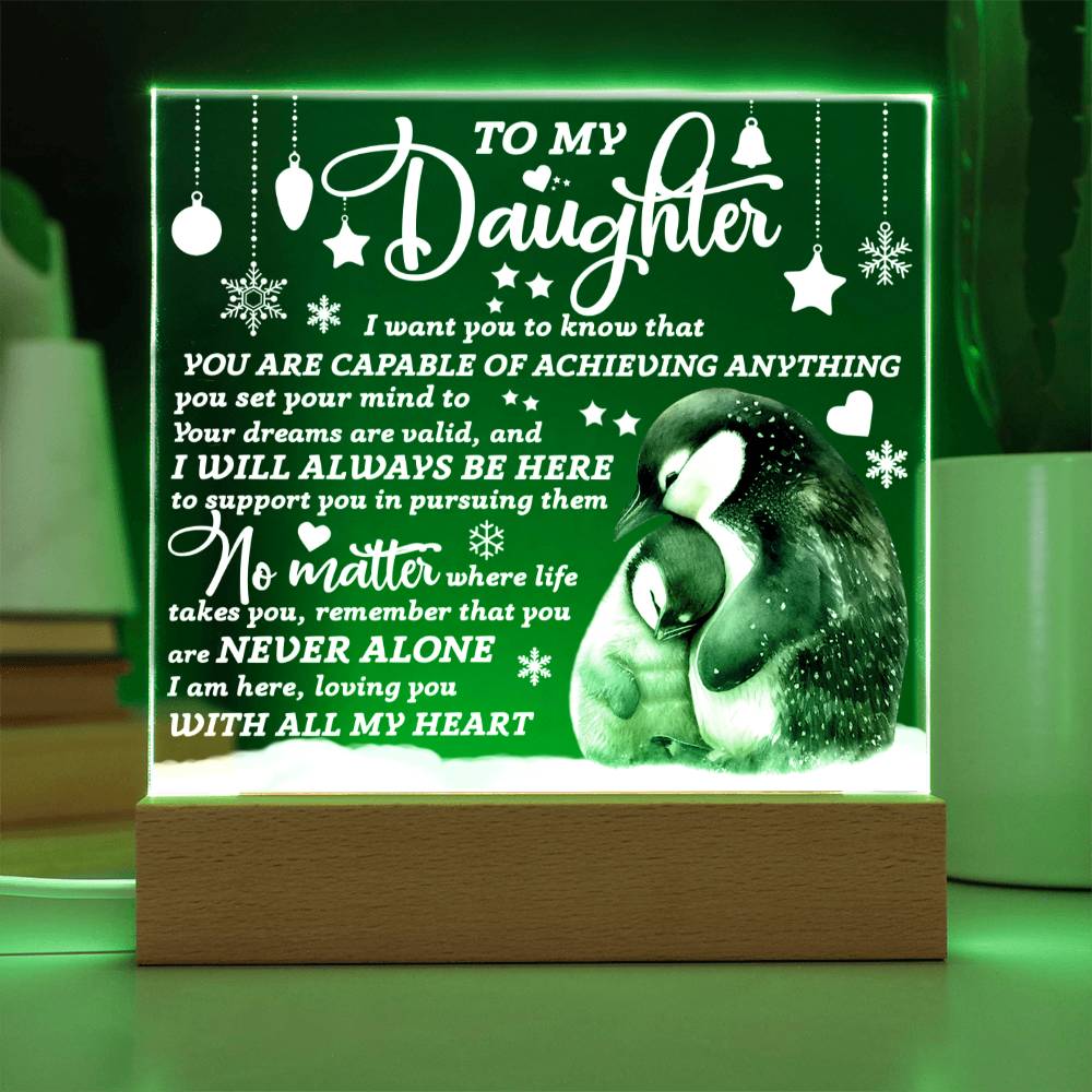Loving You With All My Heart - Christmas-Themed Acrylic Display Centerpiece For Your Daughter