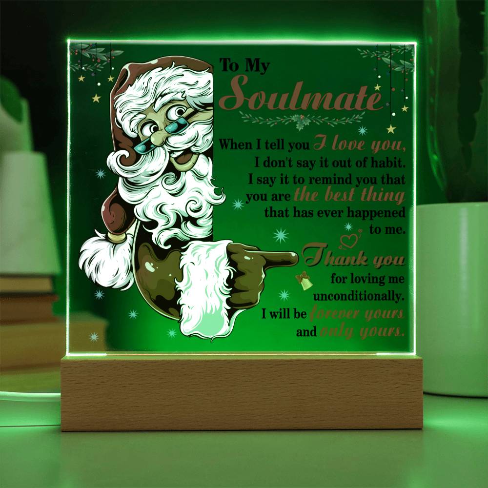 Forever Yours - Christmas-Themed Acrylic Display Centerpiece For Soulmate