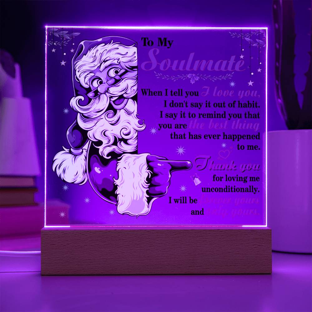 Forever Yours - Christmas-Themed Acrylic Display Centerpiece For Soulmate