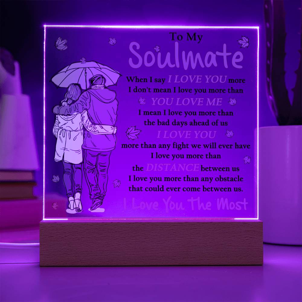 Love You Most - Thanksgiving-Themed Acrylic Display Centerpiece For Soulmate