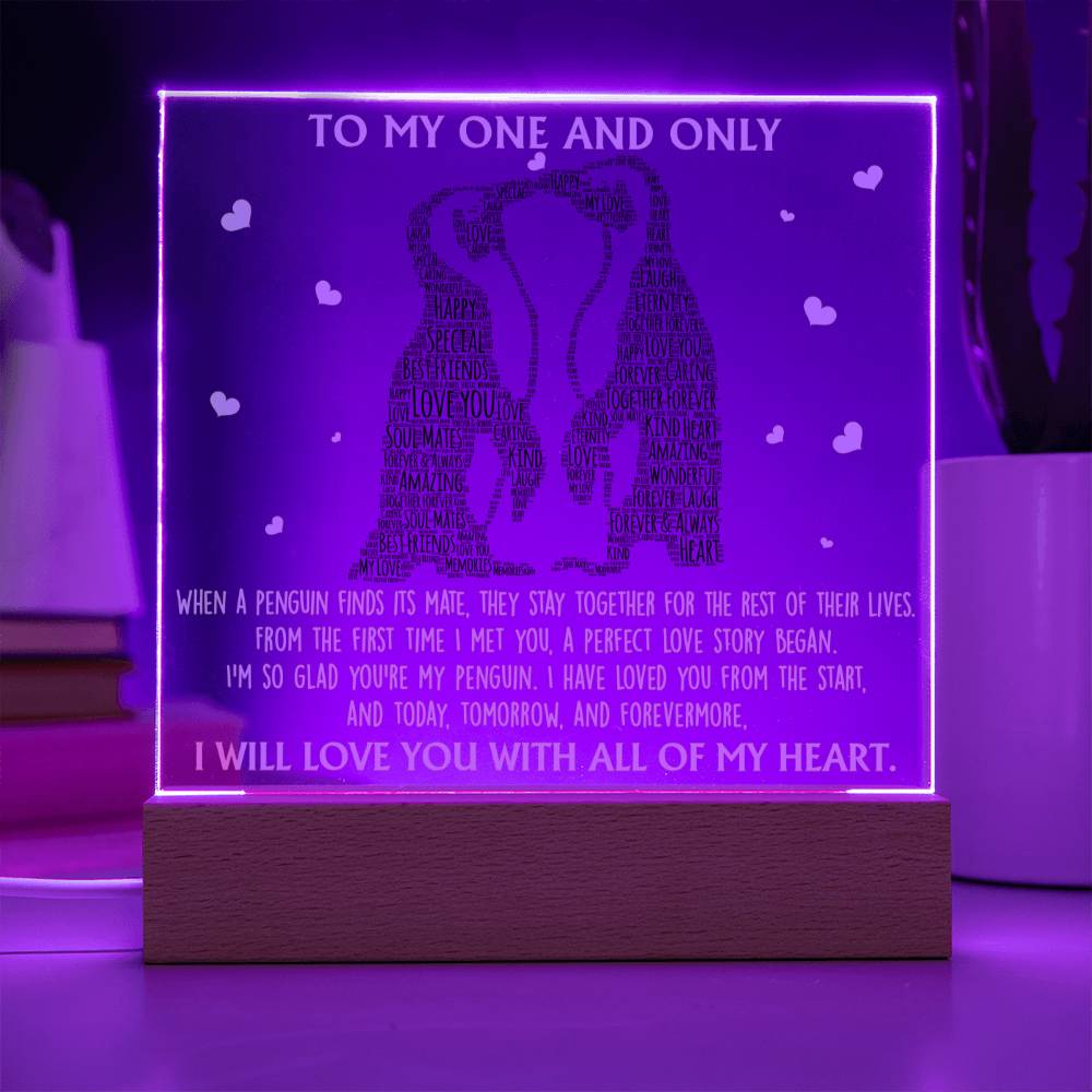 Perfect Love Story - Acrylic Display Centerpiece For Soulmate