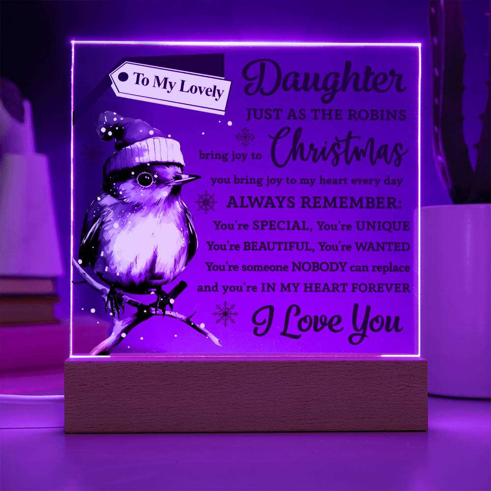 Joy To My Heart - Christmas-Themed Acrylic Display Centerpiece For Your Daughter