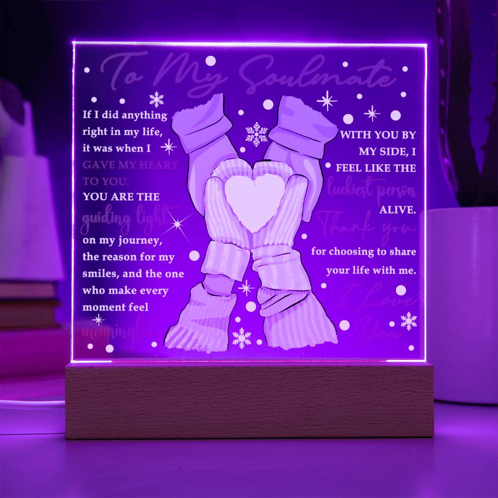By My Side - Christmas-Themed Acrylic Display Centerpiece For Soulmate
