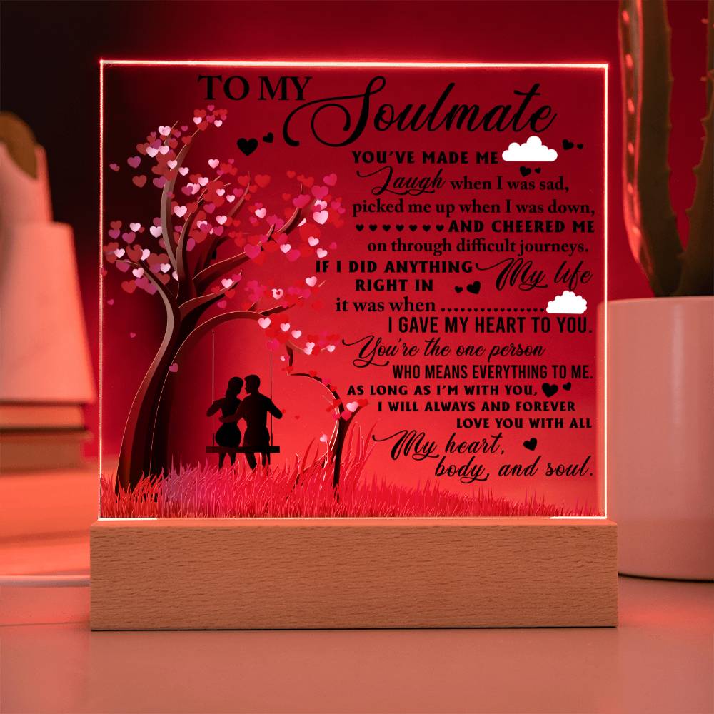 As Long As I'm With You - Acrylic Display Centerpiece For Soulmate