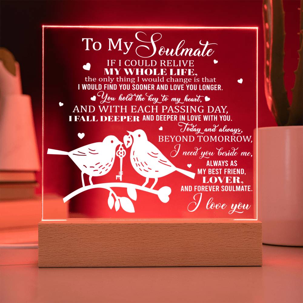 Key To My Heart - Acrylic Display Centerpiece For Soulmate