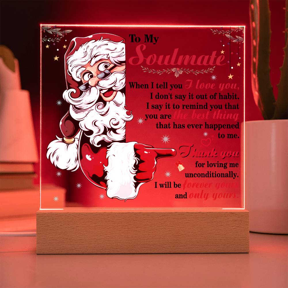 Forever Yours - Christmas-Themed Acrylic Display Centerpiece For Soulmate