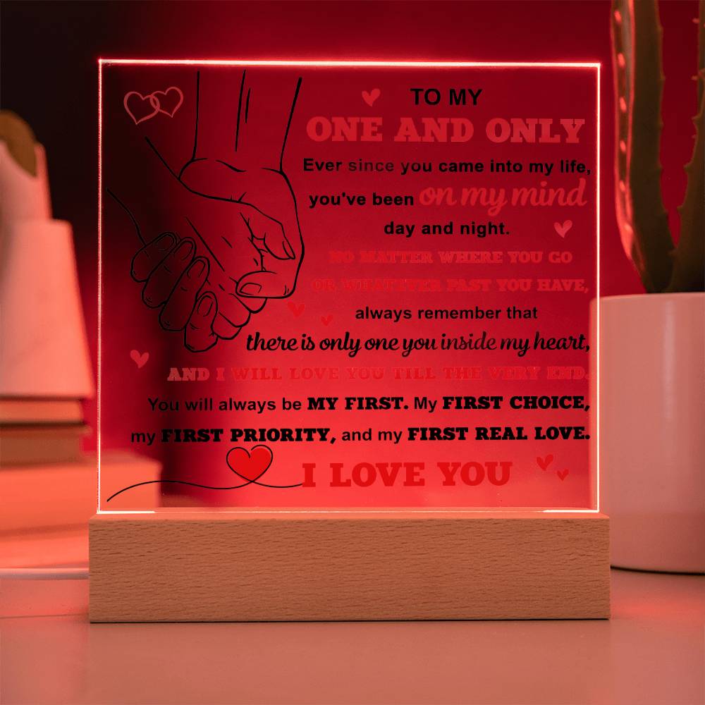 My First Real Love - Acrylic Display Centerpiece For Soulmate