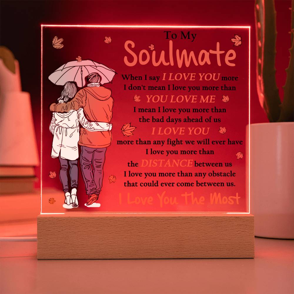 Love You Most - Thanksgiving-Themed Acrylic Display Centerpiece For Soulmate