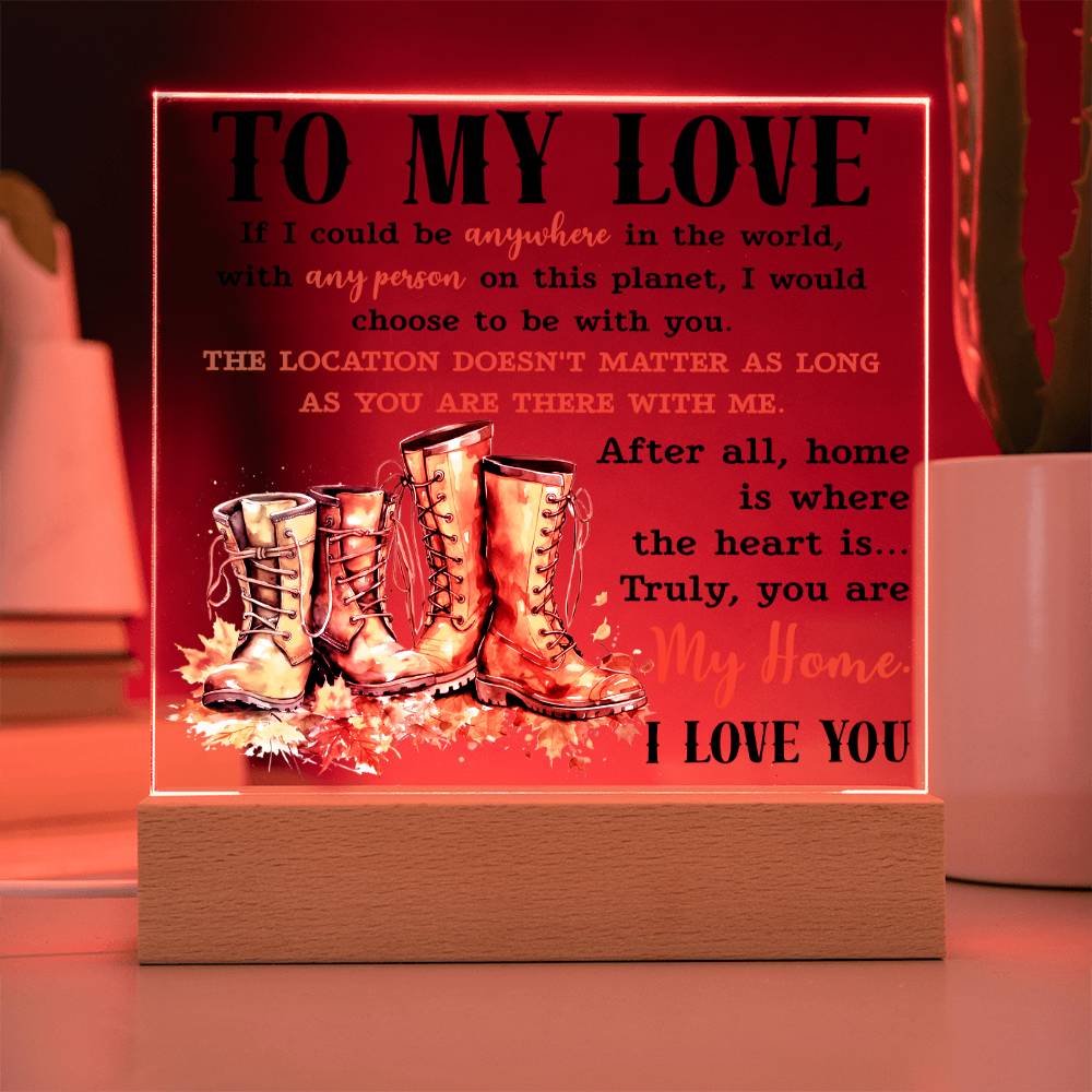 My Love My Home - Thanksgiving-Themed Acrylic Display Centerpiece For Your Love