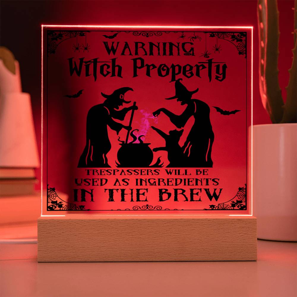 Witch Property - Halloween-Themed Acrylic Display Centerpiece