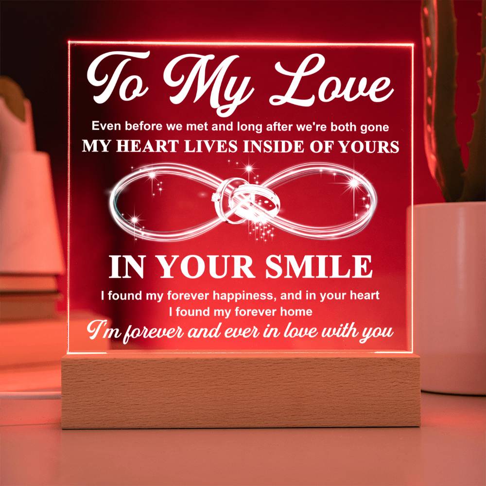 In Your Smile - Acrylic Display Centerpiece For Soulmate