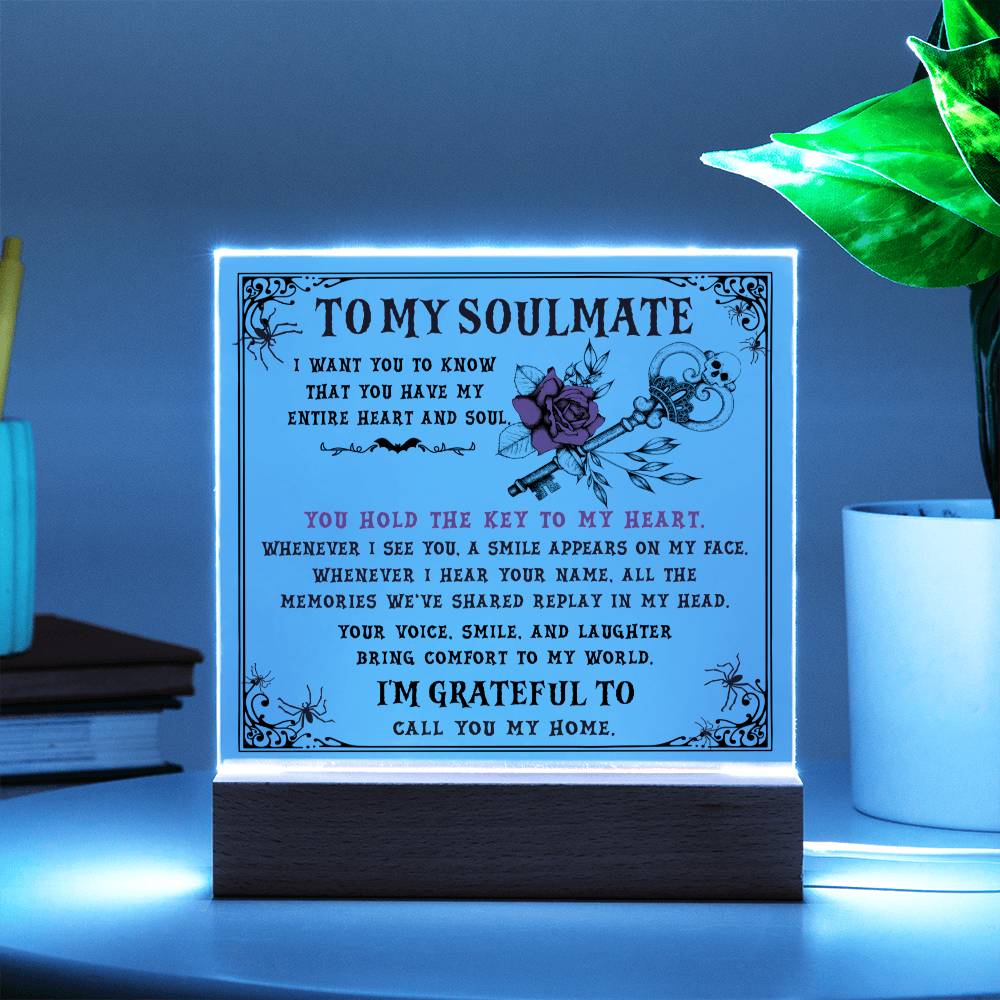 Key To My Heart - Halloween-Themed Acrylic Display Centerpiece For Soulmate
