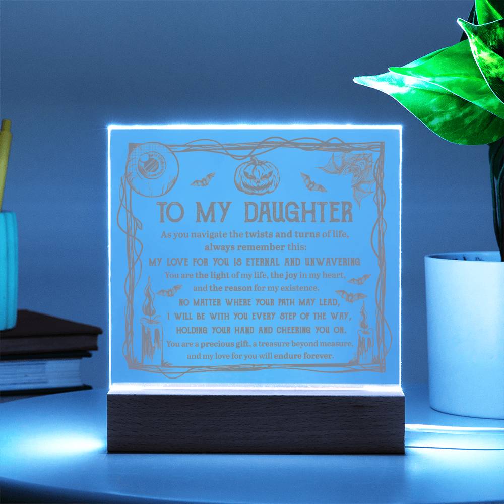 Through The Twists And Turns Of Life - Halloween-Themed Acrylic Display Centerpiece For Daughter