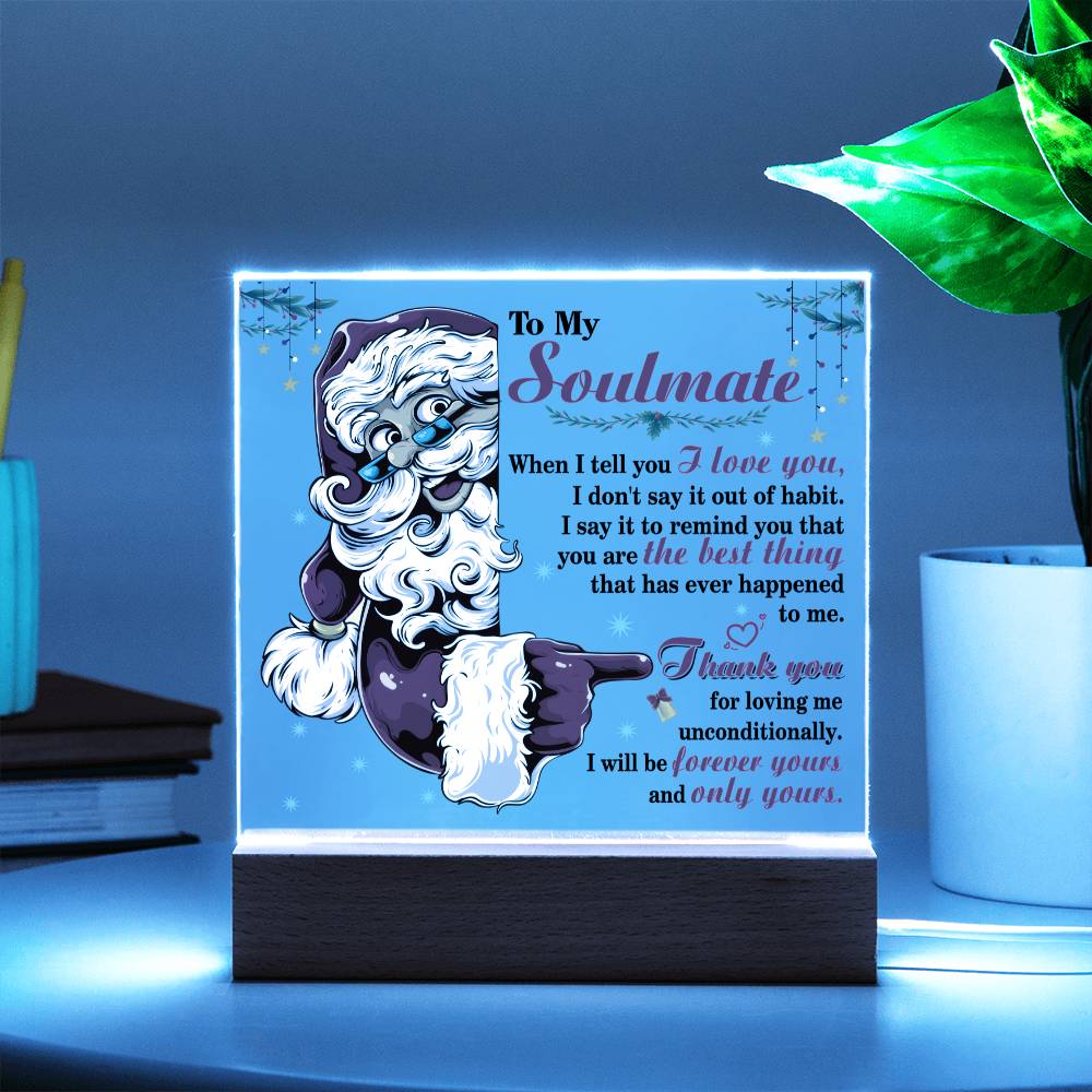 Forever Yours - Christmas-Themed Acrylic Display Centerpiece For Soulmate