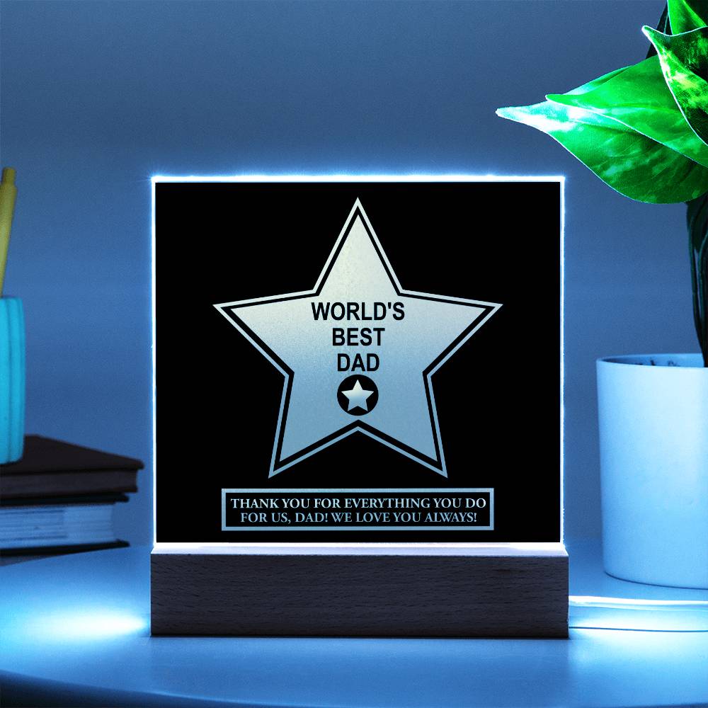 Walk Of Fame - Acrylic Display Centerpiece For Dad