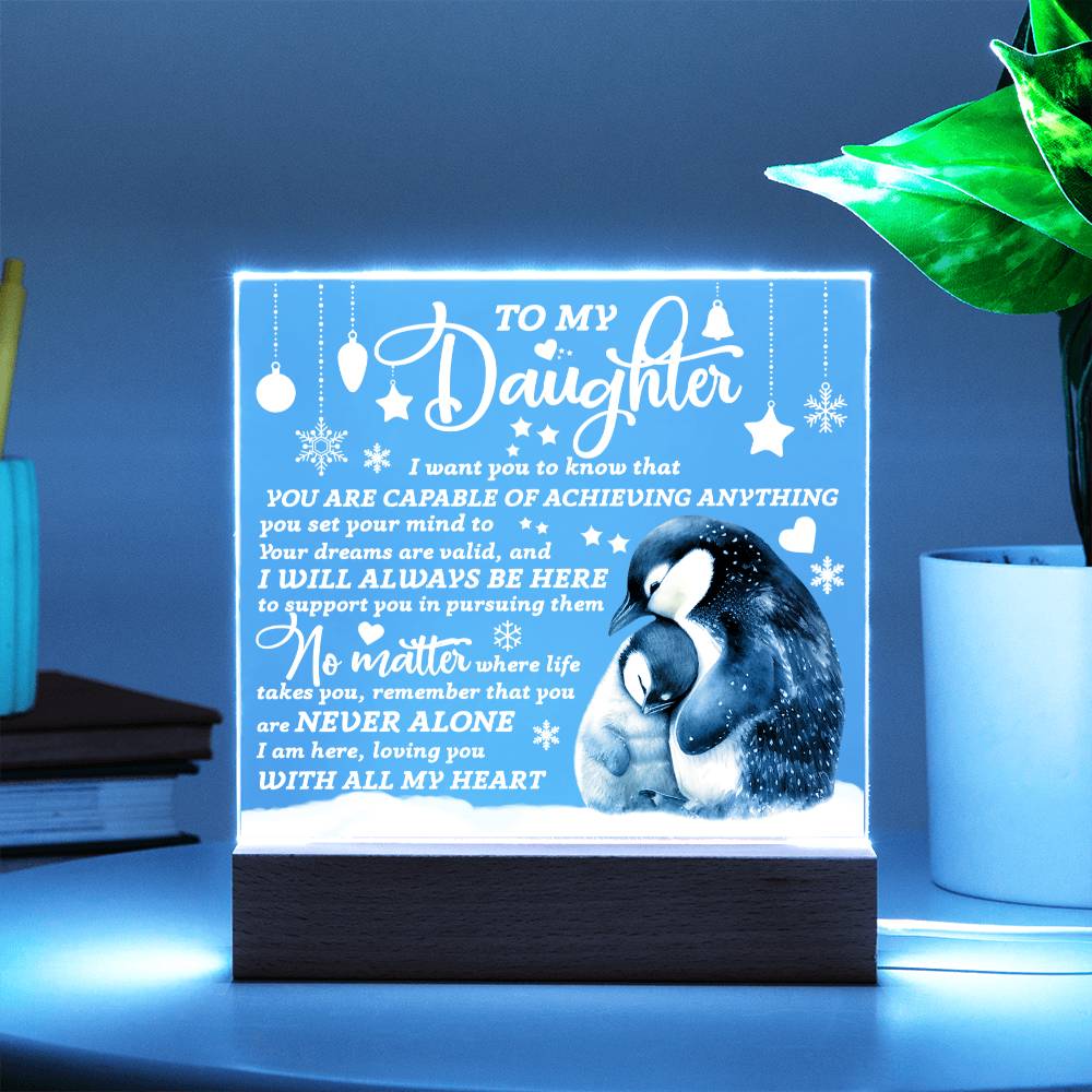 Loving You With All My Heart - Christmas-Themed Acrylic Display Centerpiece For Your Daughter