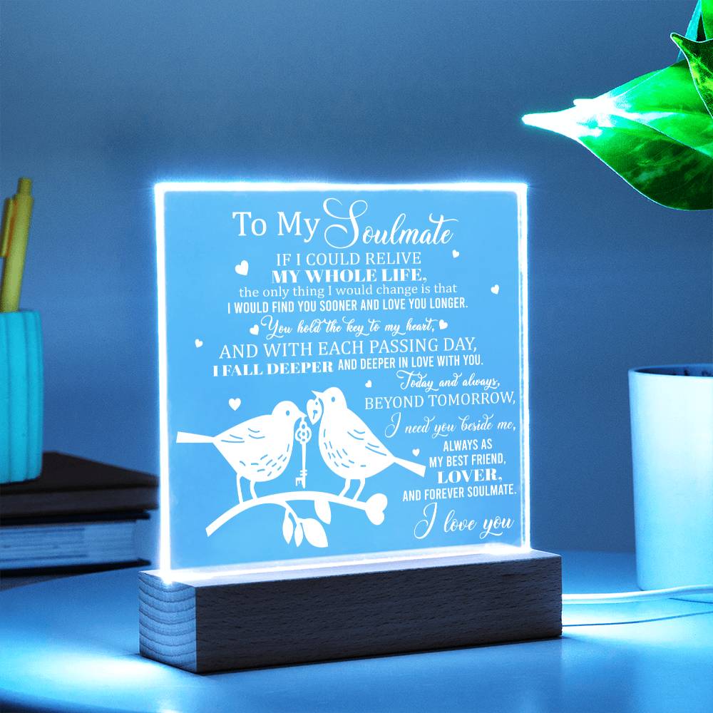 Key To My Heart - Acrylic Display Centerpiece For Soulmate