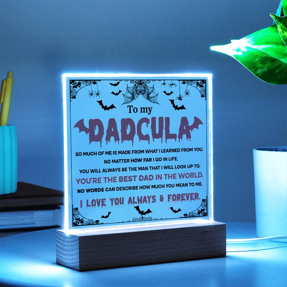 Dadcula - Halloween-Themed Acrylic Display Centerpiece For Dad
